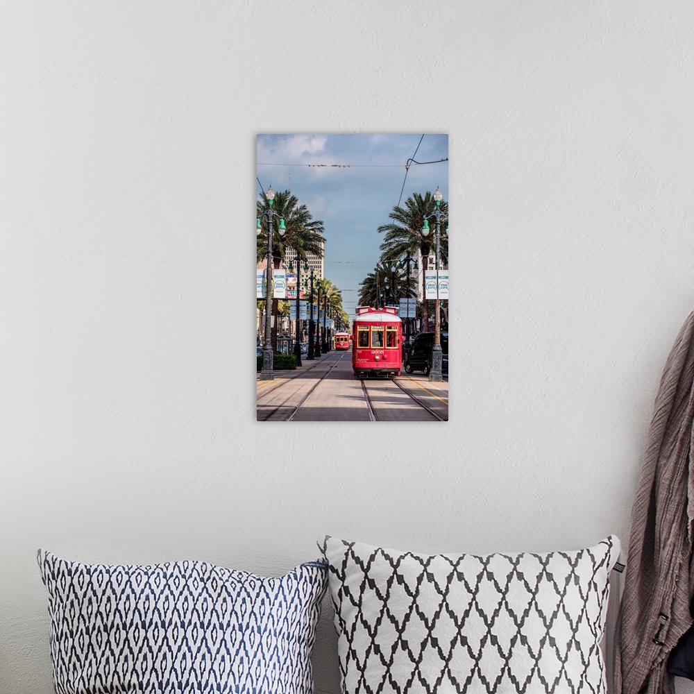 A bohemian room featuring Streetcars traveling in New Orleans, Louisiana.