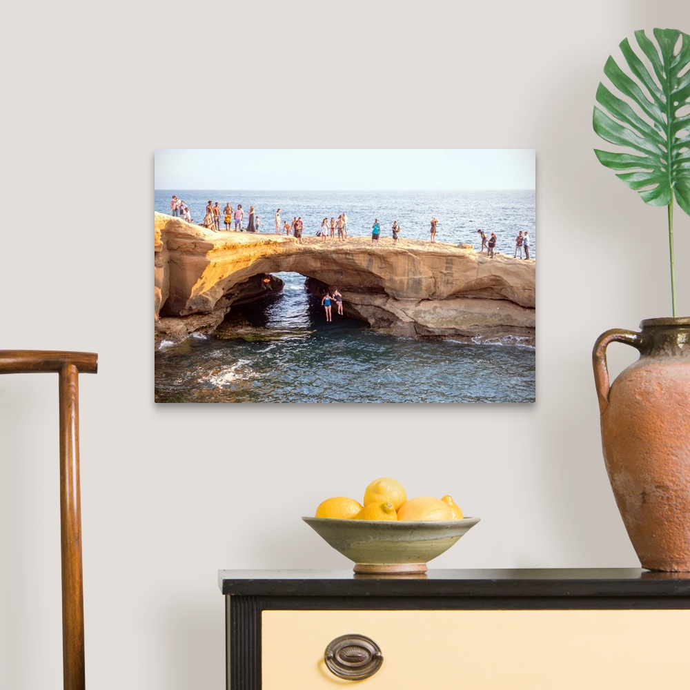 A traditional room featuring The Sunset Cliffs in San Diego are known for their picturesque landscape and are popular for clif...