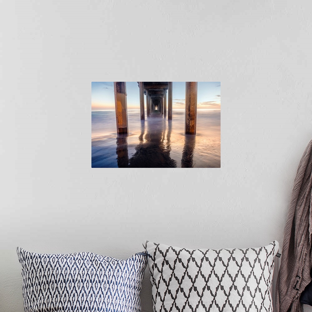 A bohemian room featuring View of the Scripps Pier in La Jolla, San Diego, California