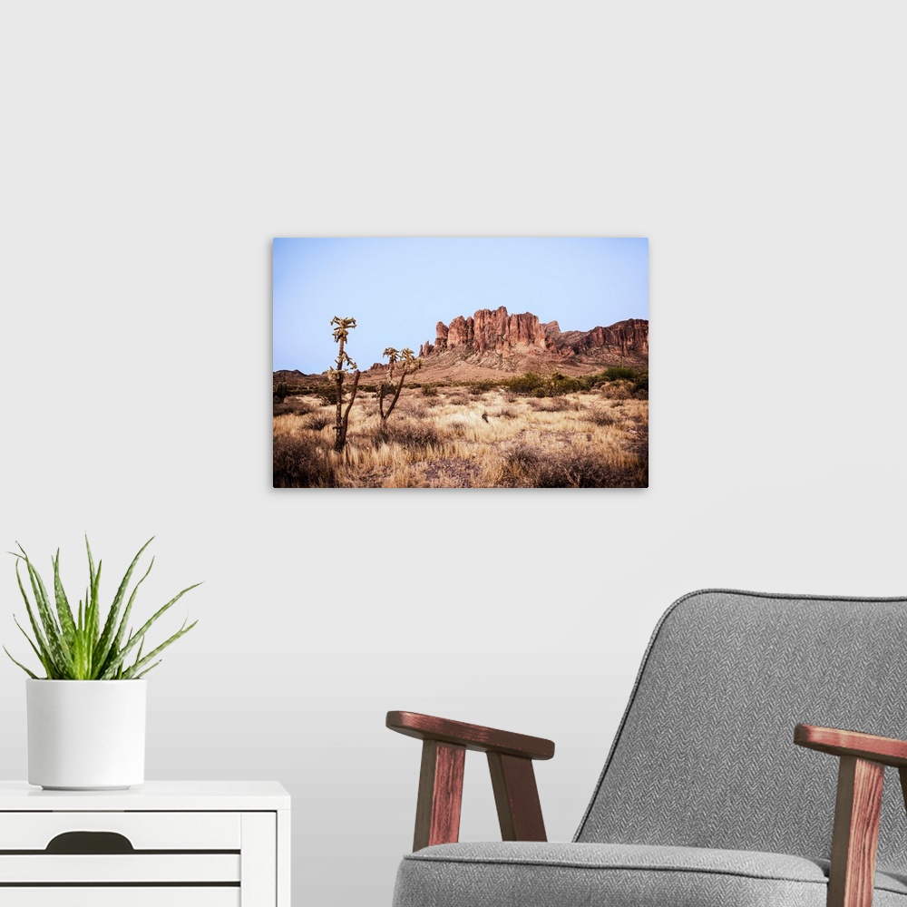 A modern room featuring View of Superstition mountain in Phoenix, Arizona.