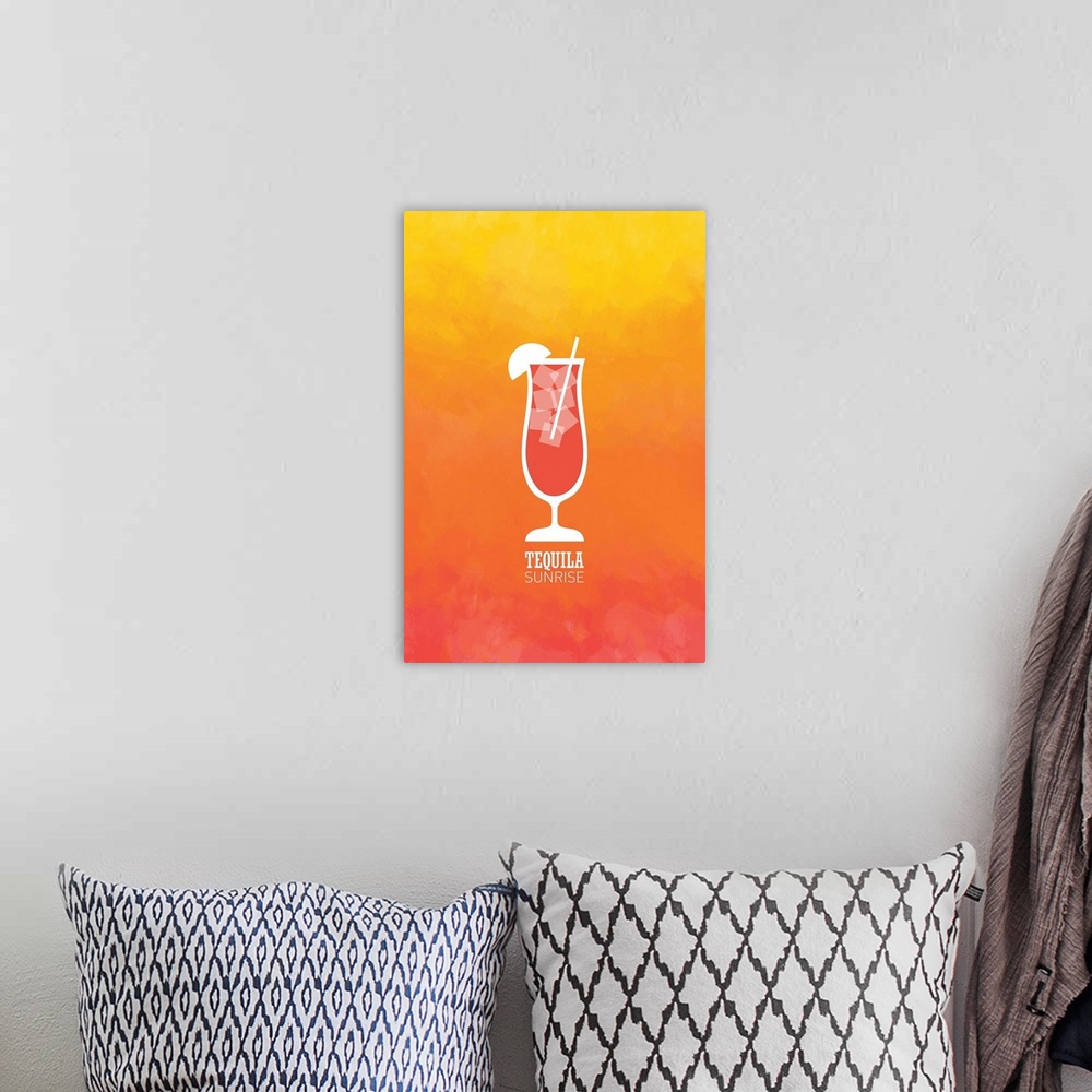 A bohemian room featuring Tequila Sunrise Cocktail
