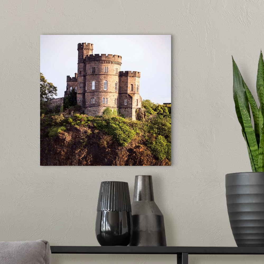 A modern room featuring The Governor's House on Calton Hill in Edinburgh, Scotland.