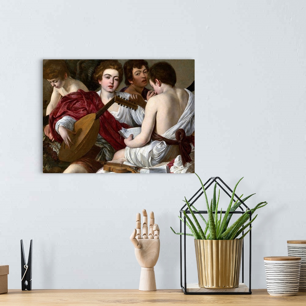 A bohemian room featuring Trained in Lombardy, Caravaggio moved to Rome around 1592, and he initially made his reputation w...