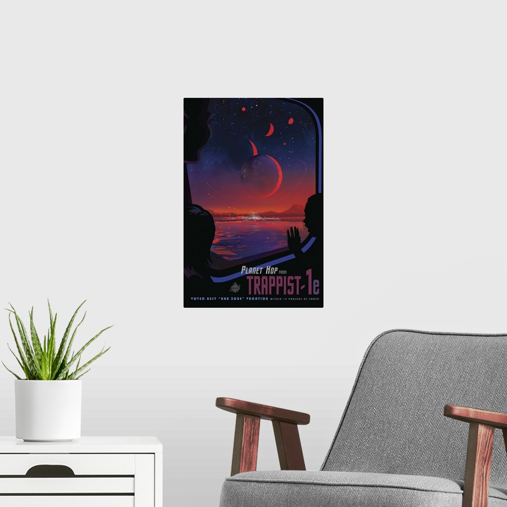 A modern room featuring Some 40 light-years from Earth, a planet called TRAPPIST-1e offers a heart-stopping view: brillia...