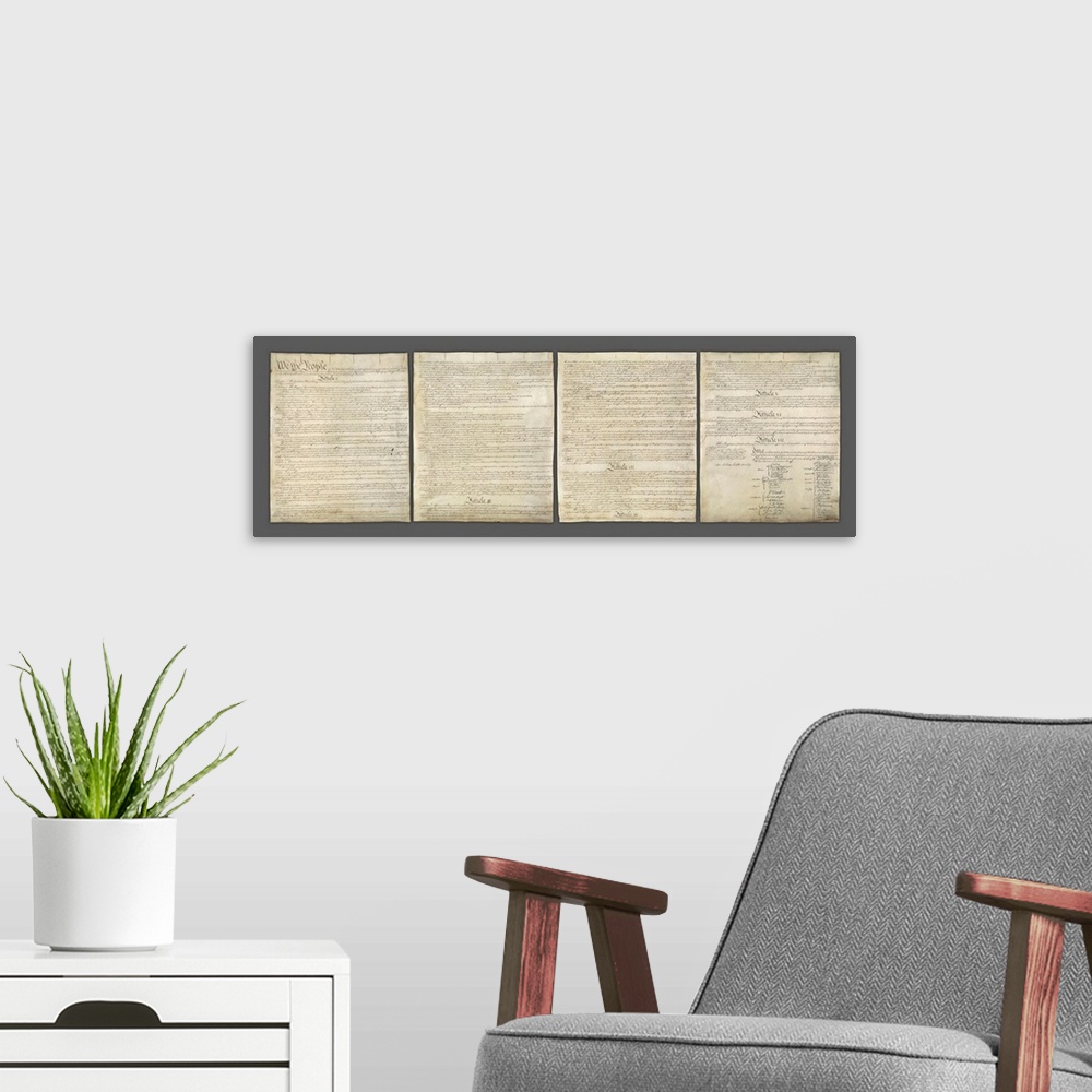 A modern room featuring United States Constitution - Horizontal