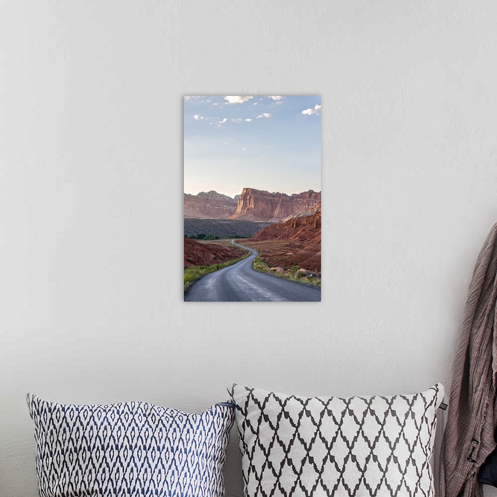 A bohemian room featuring View of Capitol Reef Rock Ridges from Scenic Drive, Capitol Reef National Park.