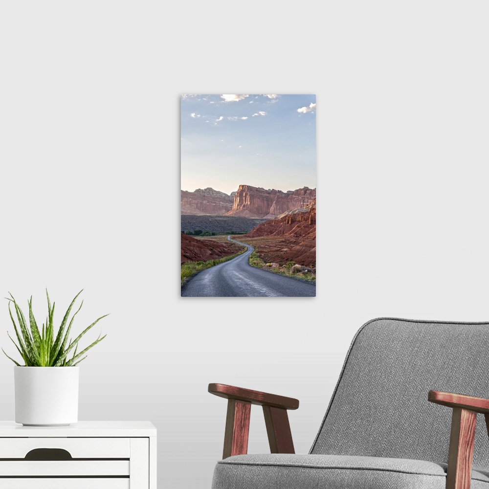 A modern room featuring View of Capitol Reef Rock Ridges from Scenic Drive, Capitol Reef National Park.