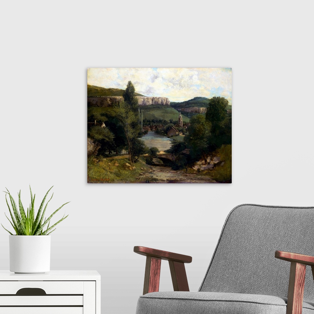A modern room featuring This landscape, probably painted in the mid-1850s, stands at the beginning of a long series of vi...