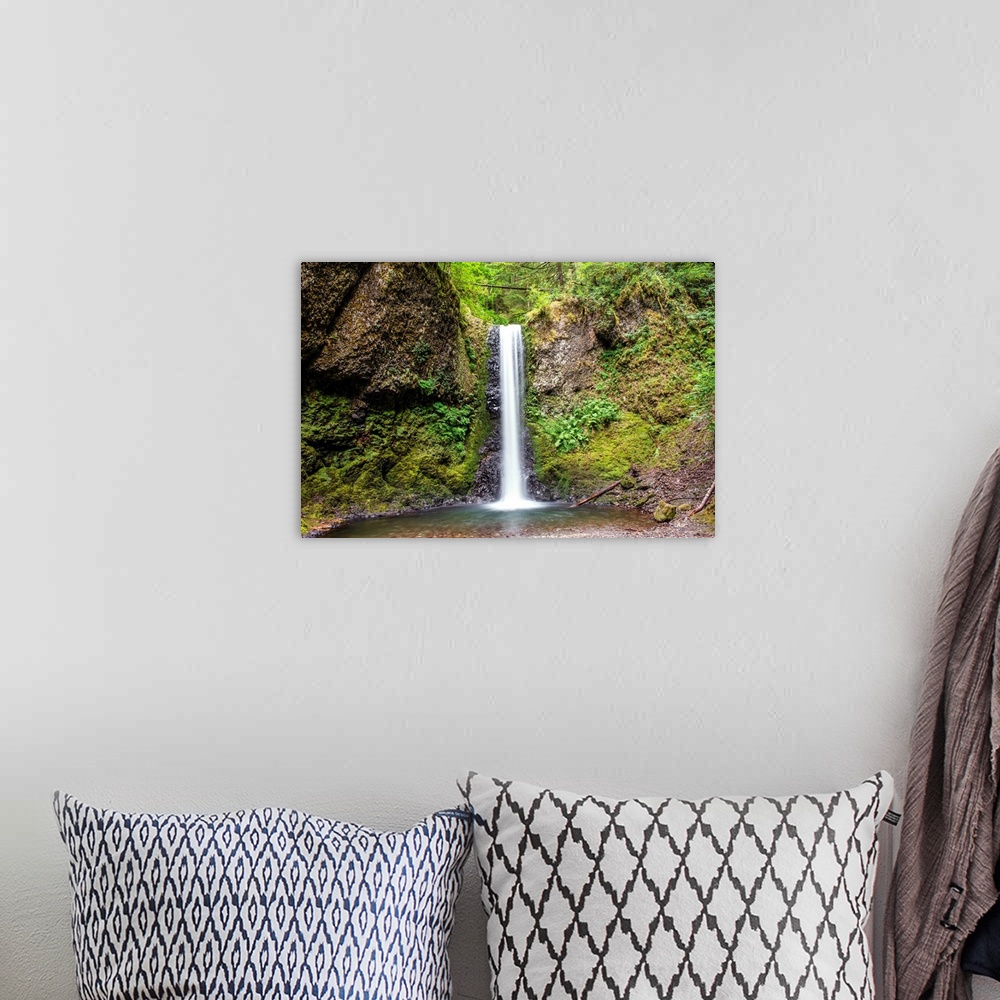 A bohemian room featuring View of Wiesendanger Falls in Portland, Oregon.