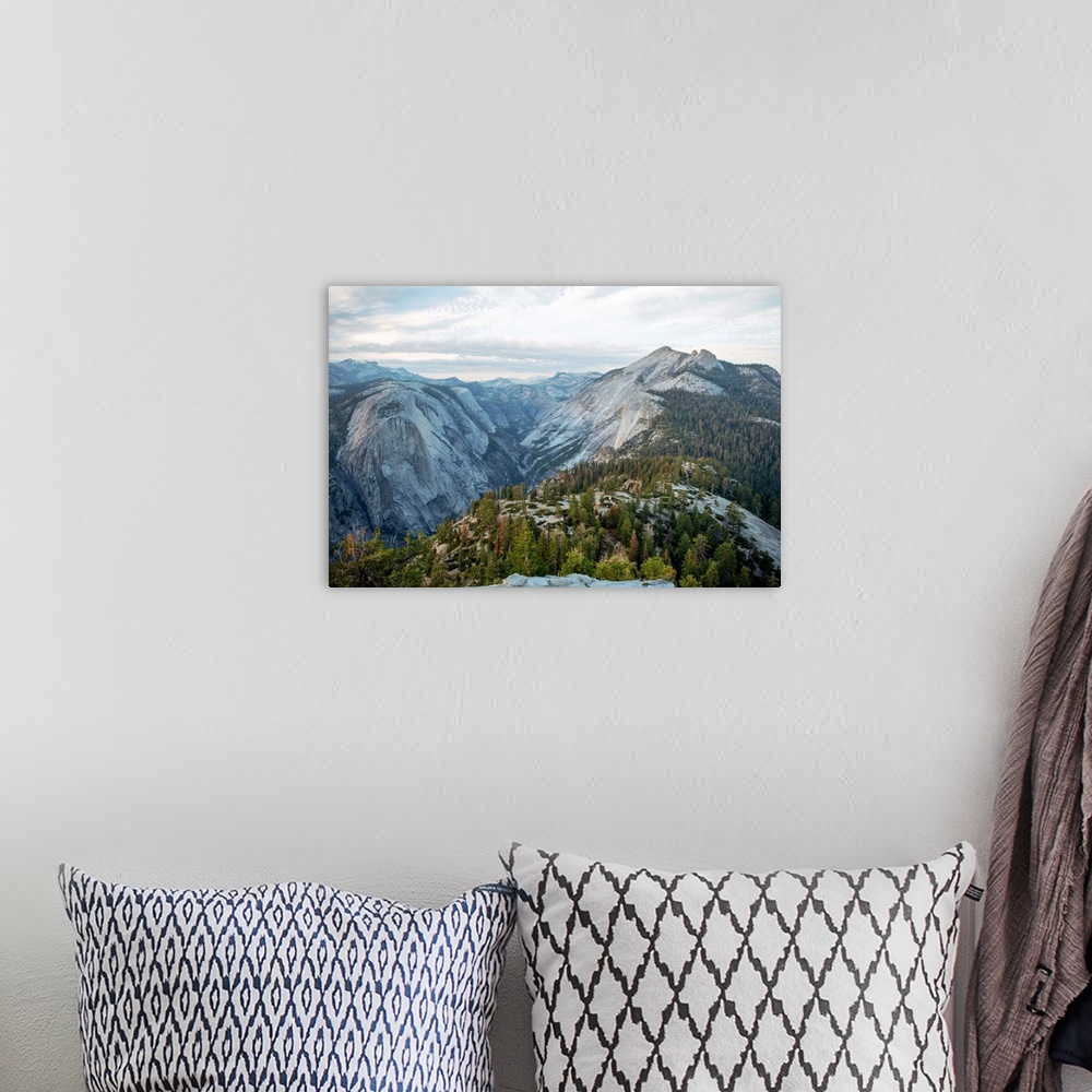 A bohemian room featuring View of Yosemite Valley from Half Dome in Yosemite National Park, California.