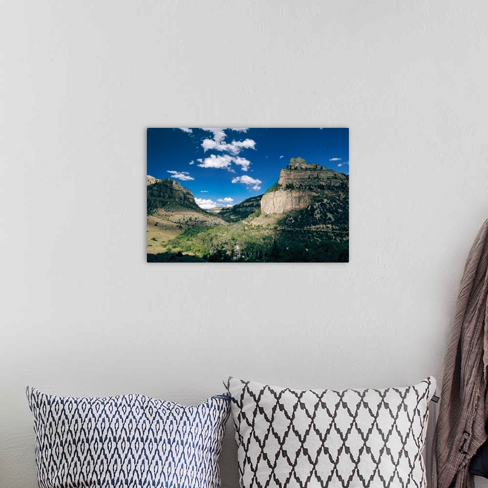 A bohemian room featuring A view of cliffs from the Cloud Peak Skyway, Wyoming