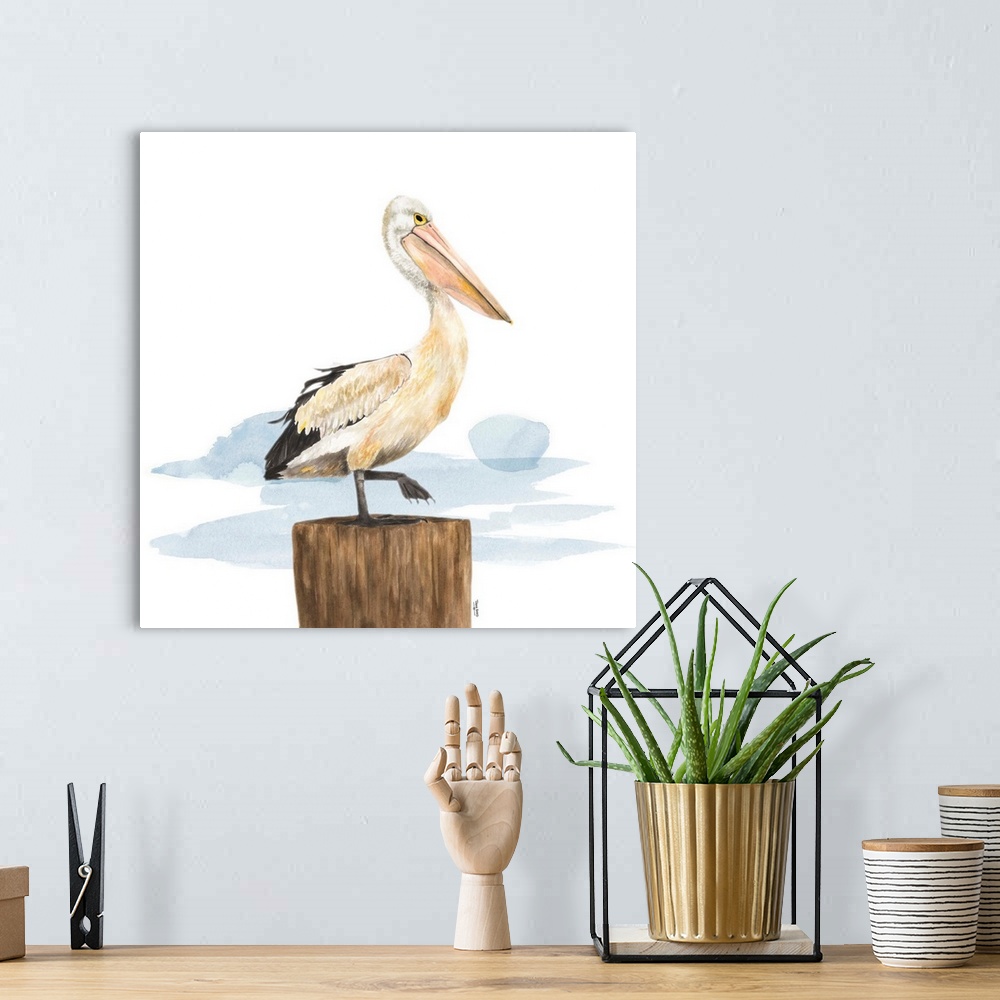 A bohemian room featuring Birds of the Coast on White III