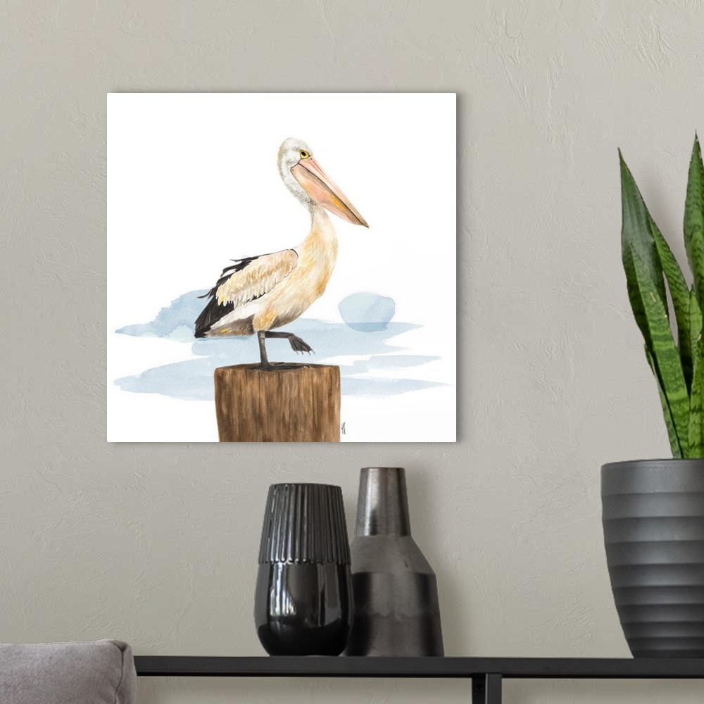A modern room featuring Birds of the Coast on White III