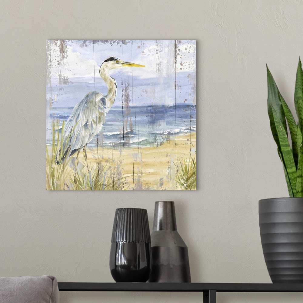 A modern room featuring Birds of the Coast Rustic I