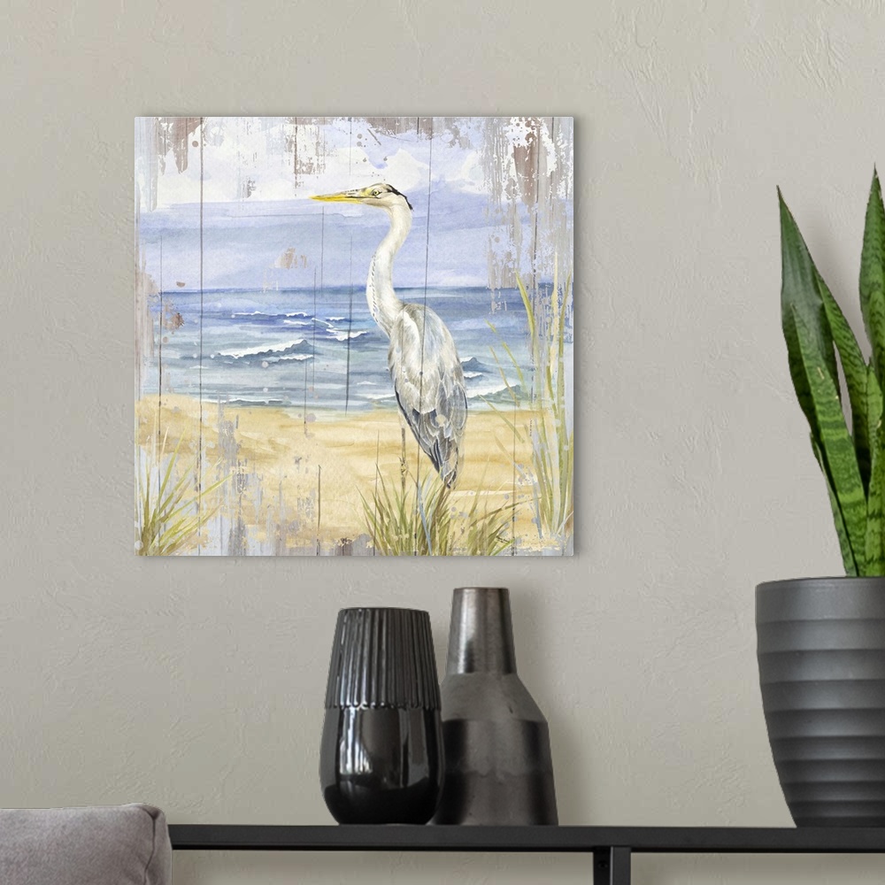 A modern room featuring Birds of the Coast Rustic II