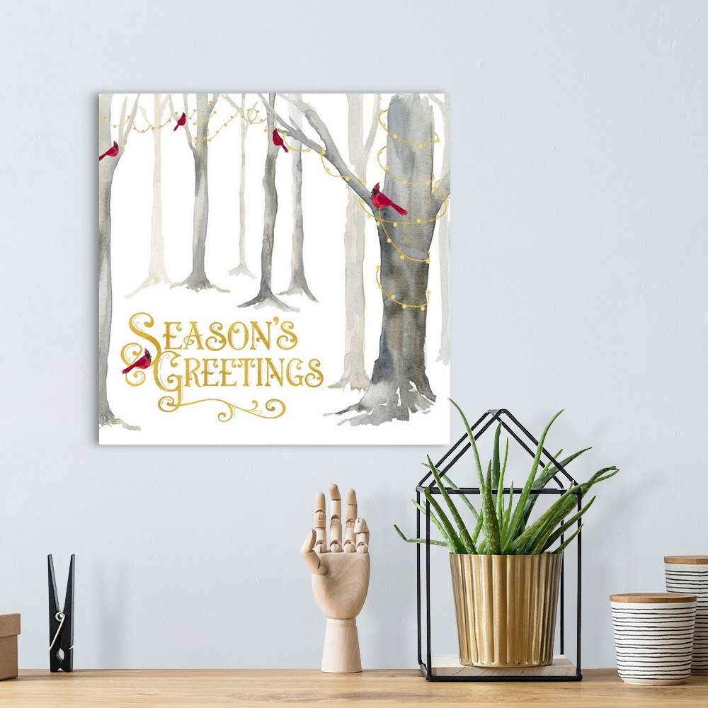 A bohemian room featuring Christmas Forest IV - Seasons Greetings