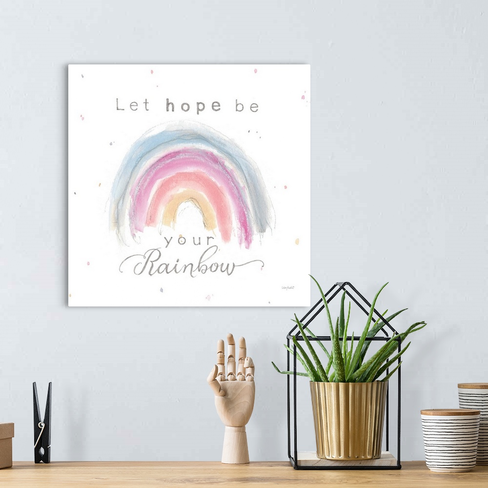 A bohemian room featuring Colorful Hope 01 Square