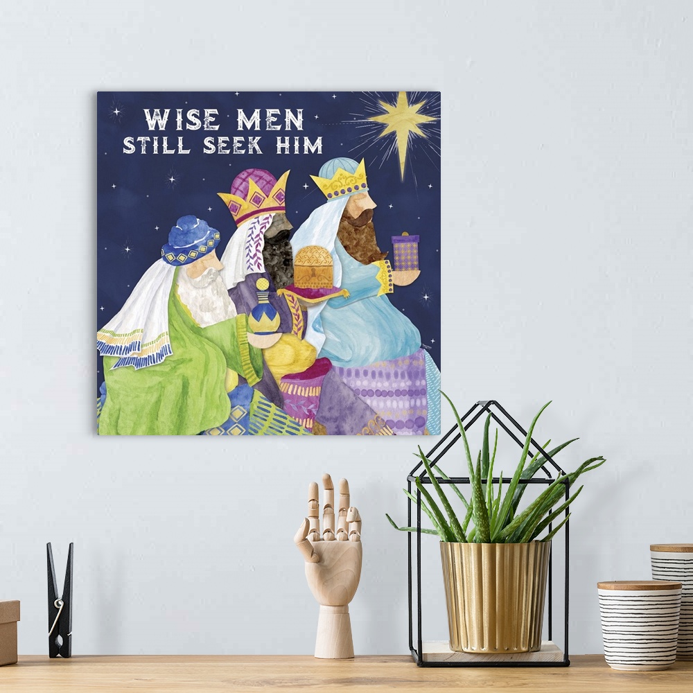 A bohemian room featuring Come Let Us Adore Him I - Wise Men