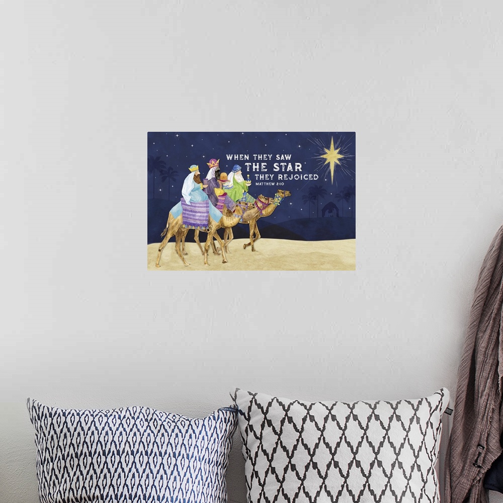A bohemian room featuring Come Let Us Adore Him Landscape II - Saw The Star