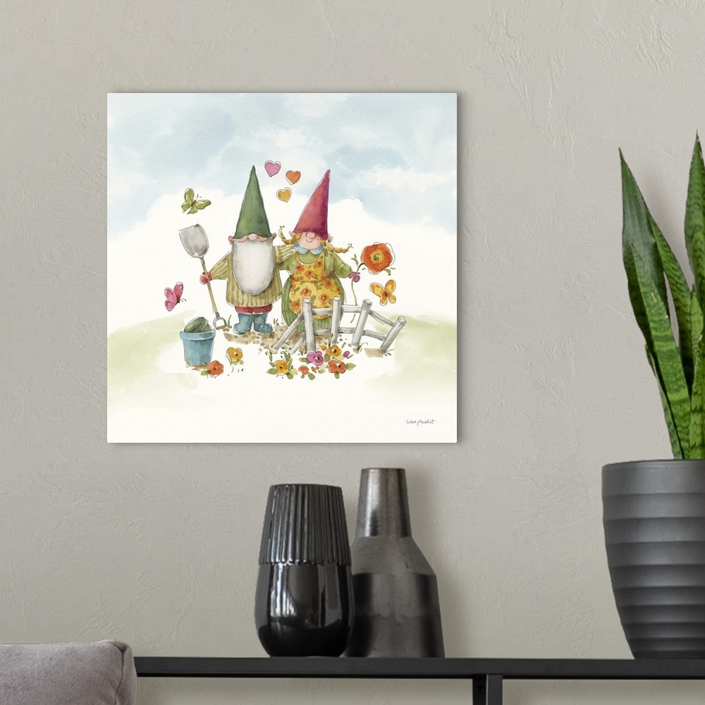 A modern room featuring Everyday Gnomes II - Garden