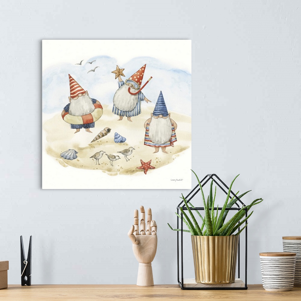 A bohemian room featuring Everyday Gnomes VII - Beach