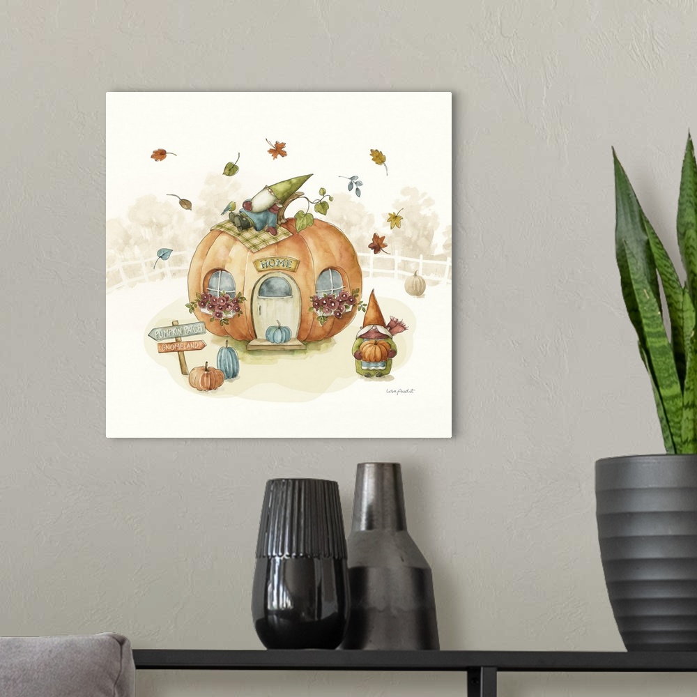 A modern room featuring Everyday Gnomes X - Pumpkin