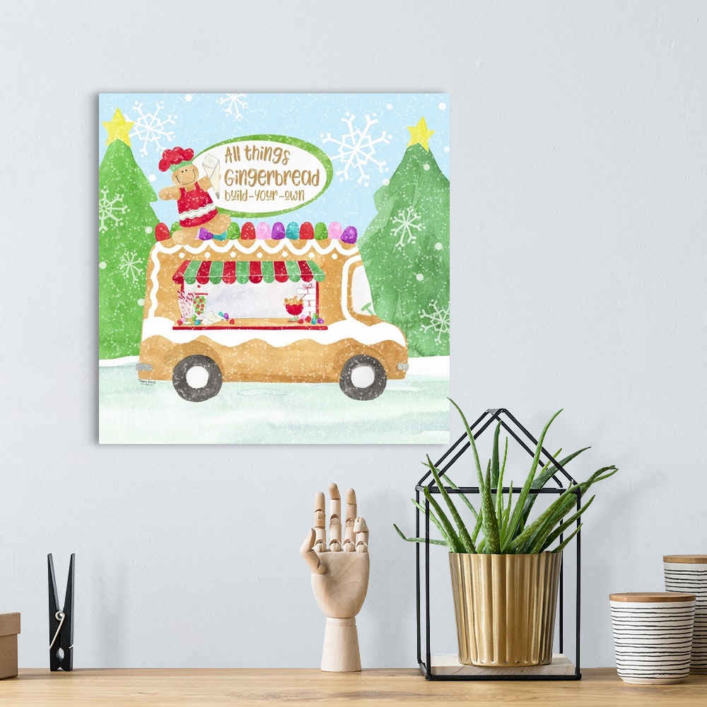 A bohemian room featuring Food Cart Christmas I Gingerbread