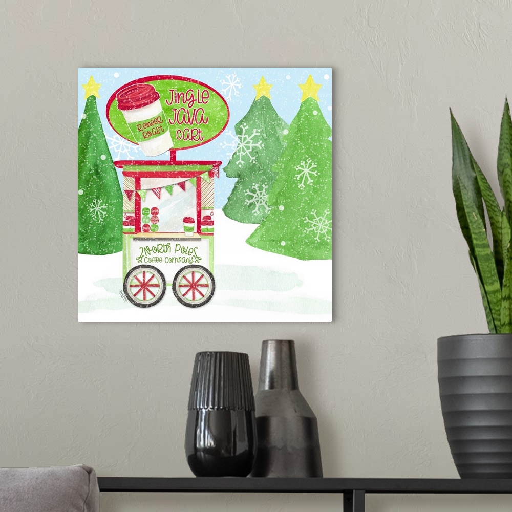 A modern room featuring Food Cart Christmas II Jingle Java