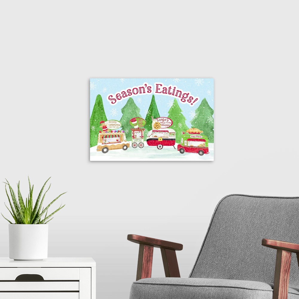 A modern room featuring Food Cart Christmas - Seasons Eatings