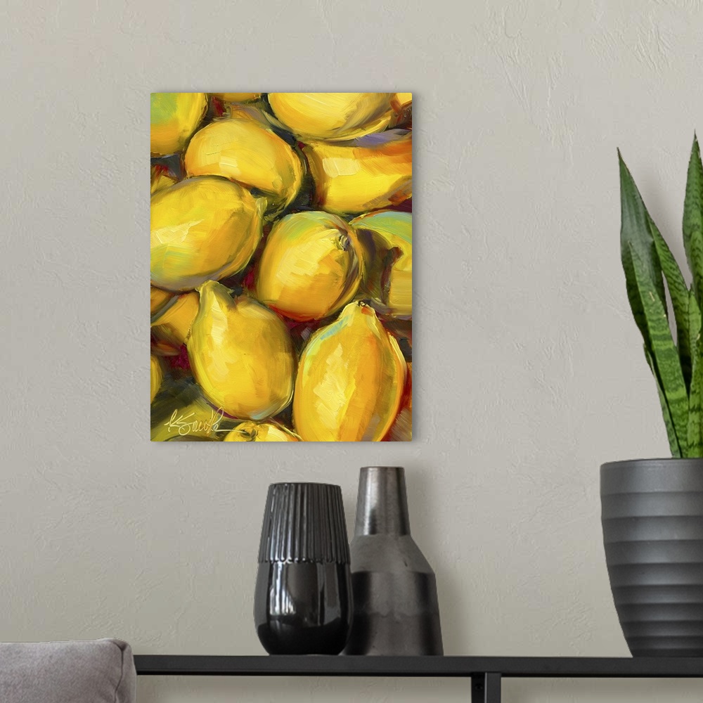 A modern room featuring Fresh Lemons