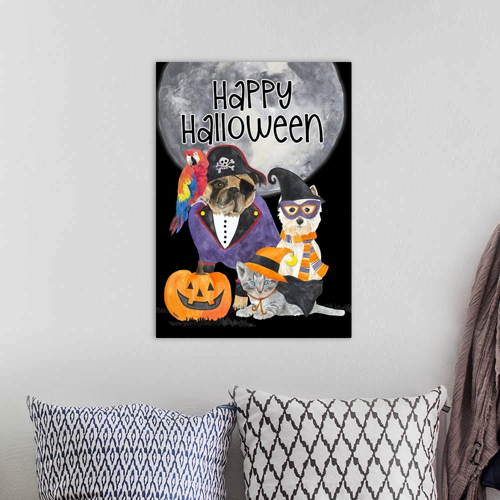 A bohemian room featuring Fright Night Friends - Happy Halloween I