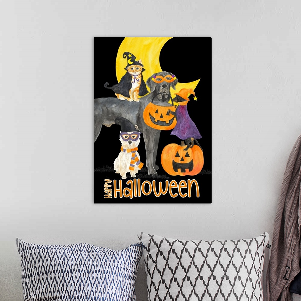 A bohemian room featuring Fright Night Friends - Happy Halloween II