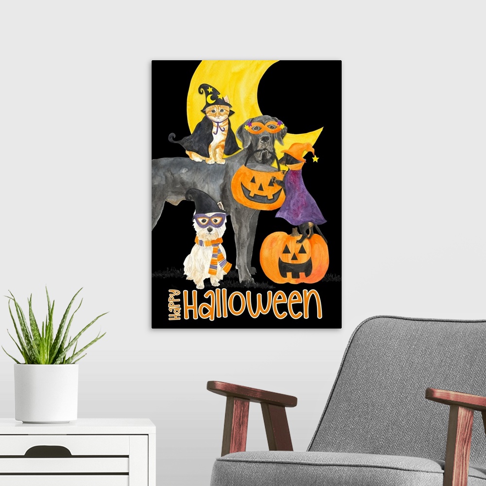 A modern room featuring Fright Night Friends - Happy Halloween II