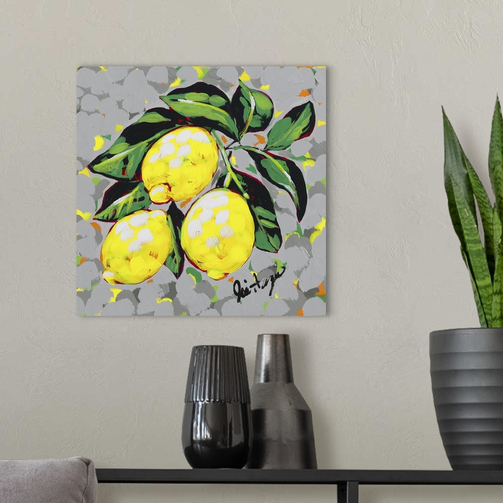 A modern room featuring Fruit Sketch Lemons