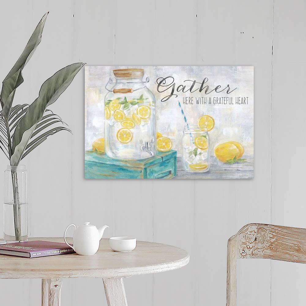 A farmhouse room featuring Gather Here Country Lemons Landscape