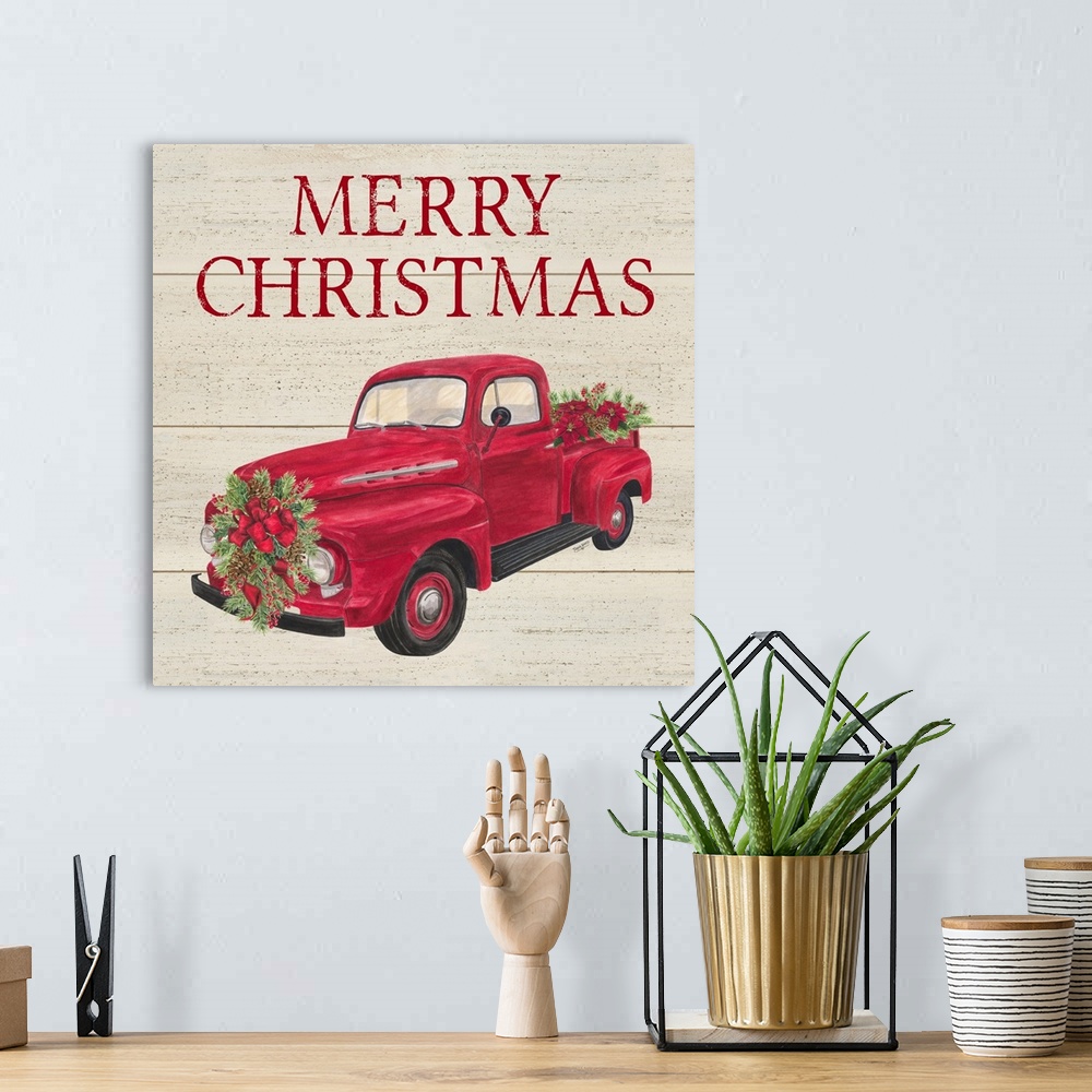 A bohemian room featuring Home for the Holidays - Red Truck