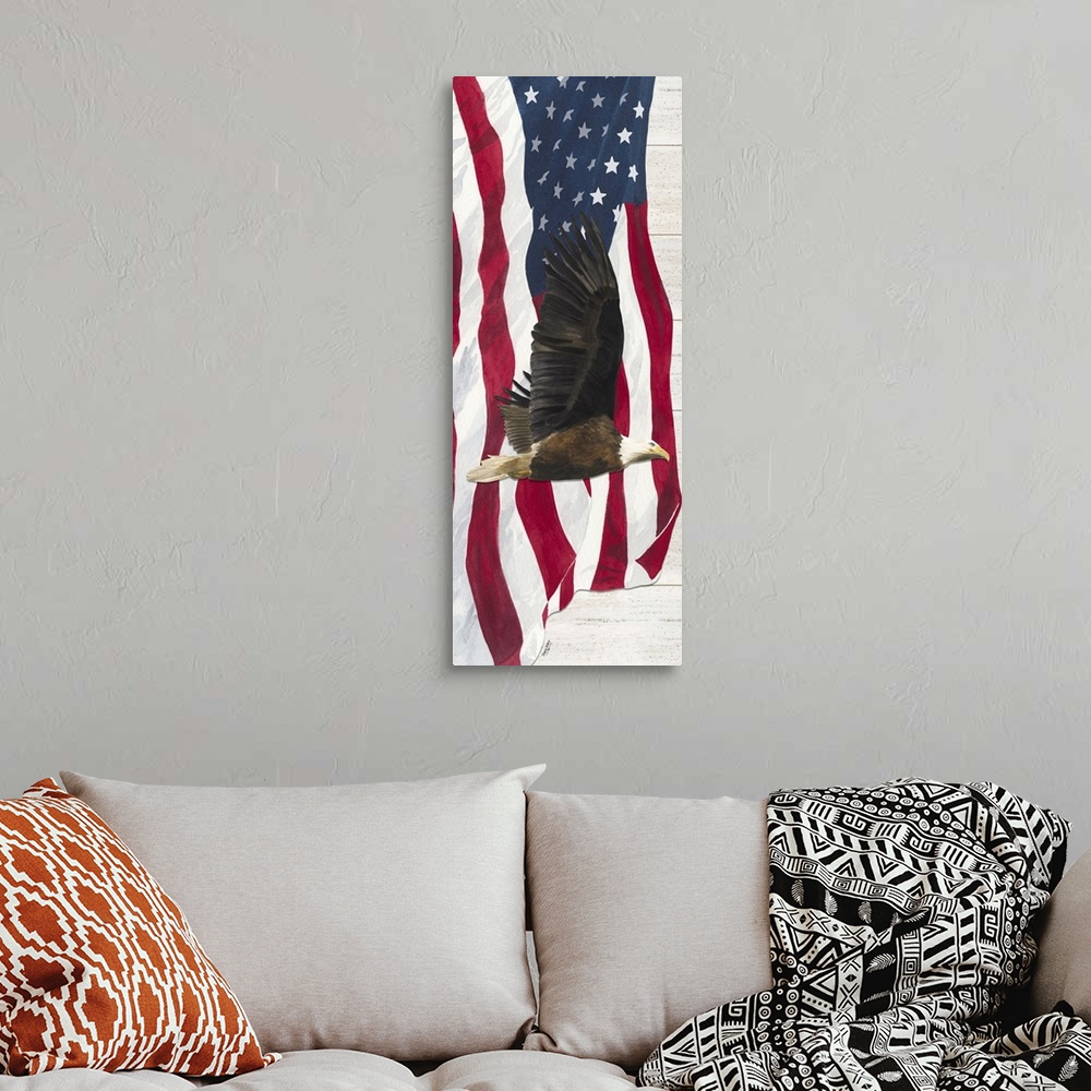 A bohemian room featuring Let Freedom Soar vertical II