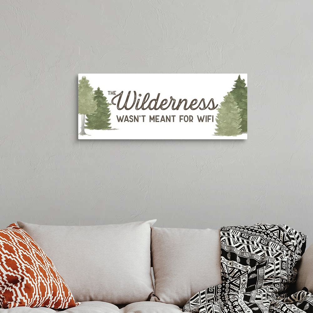 A bohemian room featuring Lost in Woods Panel II - Wilderness