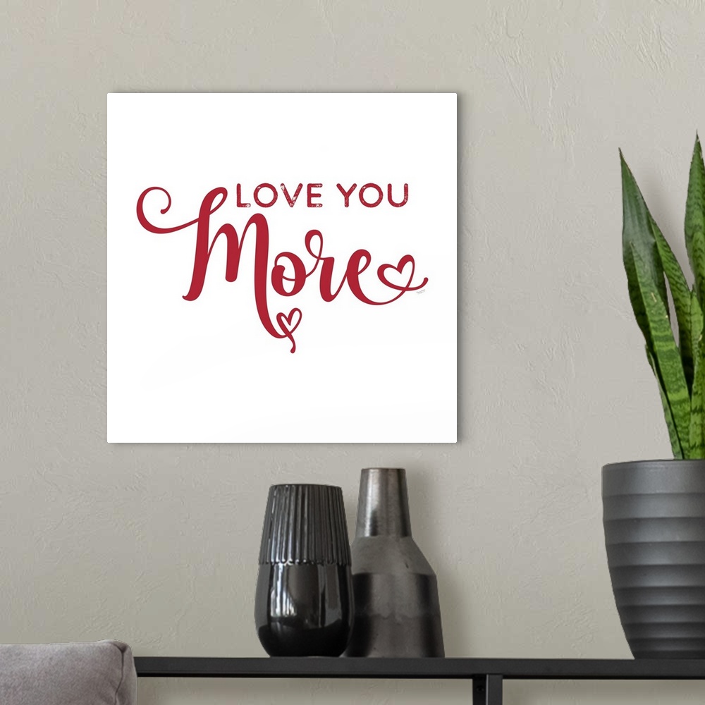 A modern room featuring Love You More XXVIII