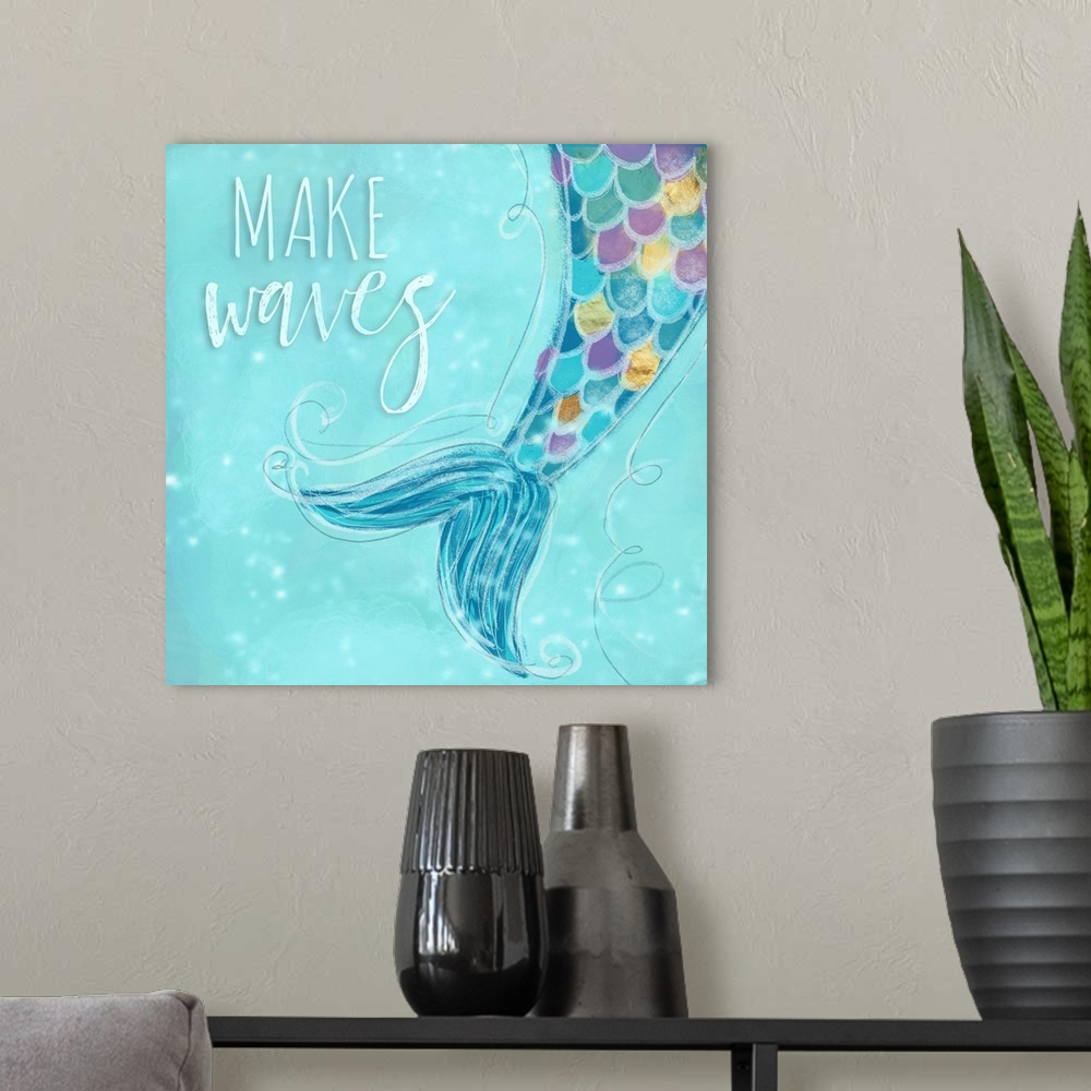 A modern room featuring Make Waves I