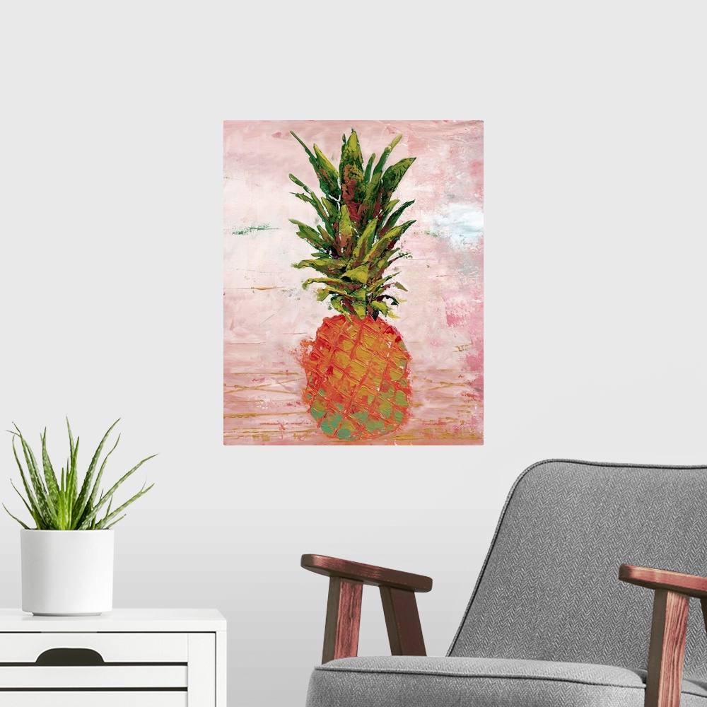 A modern room featuring Painted Pineapple II