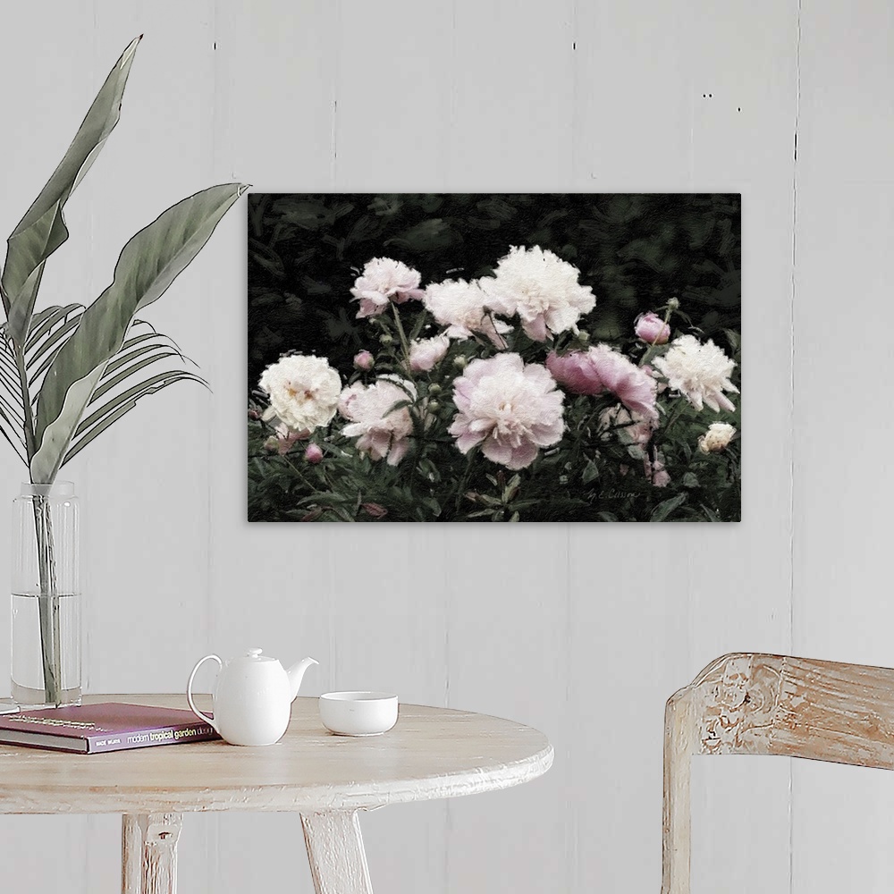 A farmhouse room featuring Peony Poetry II