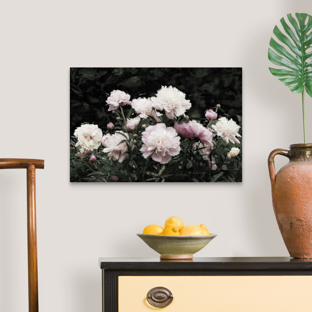 A traditional room featuring Peony Poetry II