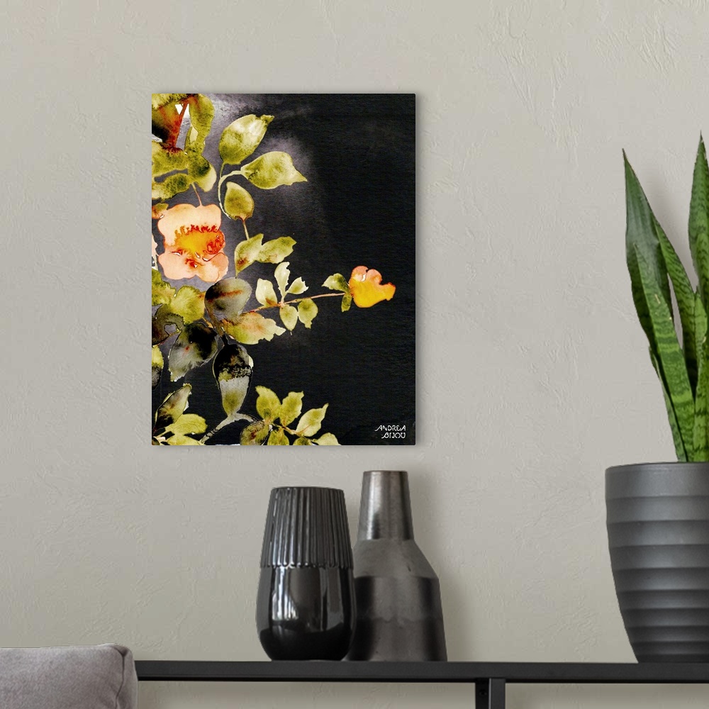 A modern room featuring Roses On Black
