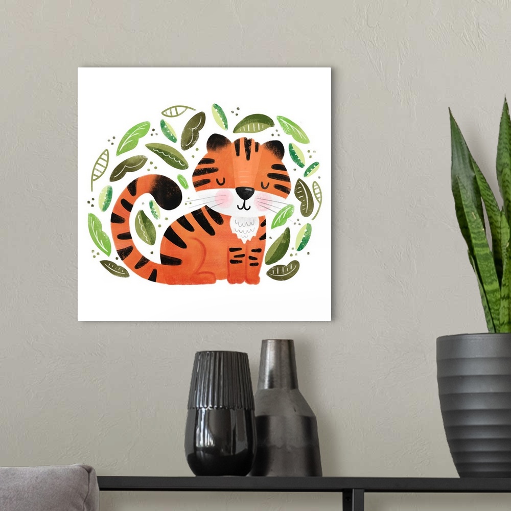 A modern room featuring Safari Cuties Tiger