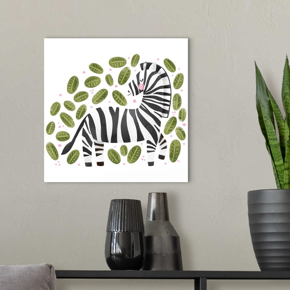 A modern room featuring Safari Cuties Zebra