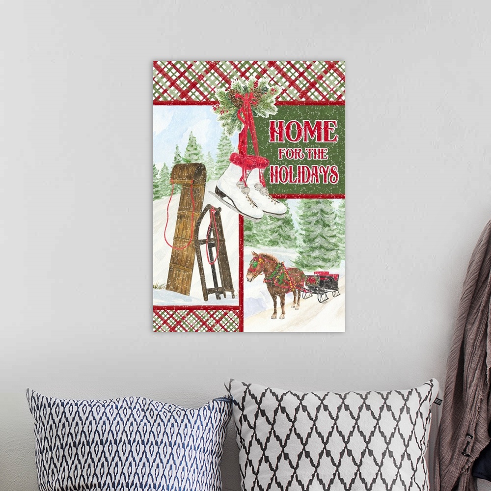A bohemian room featuring Sleigh Bells Ring - Happy Holidays