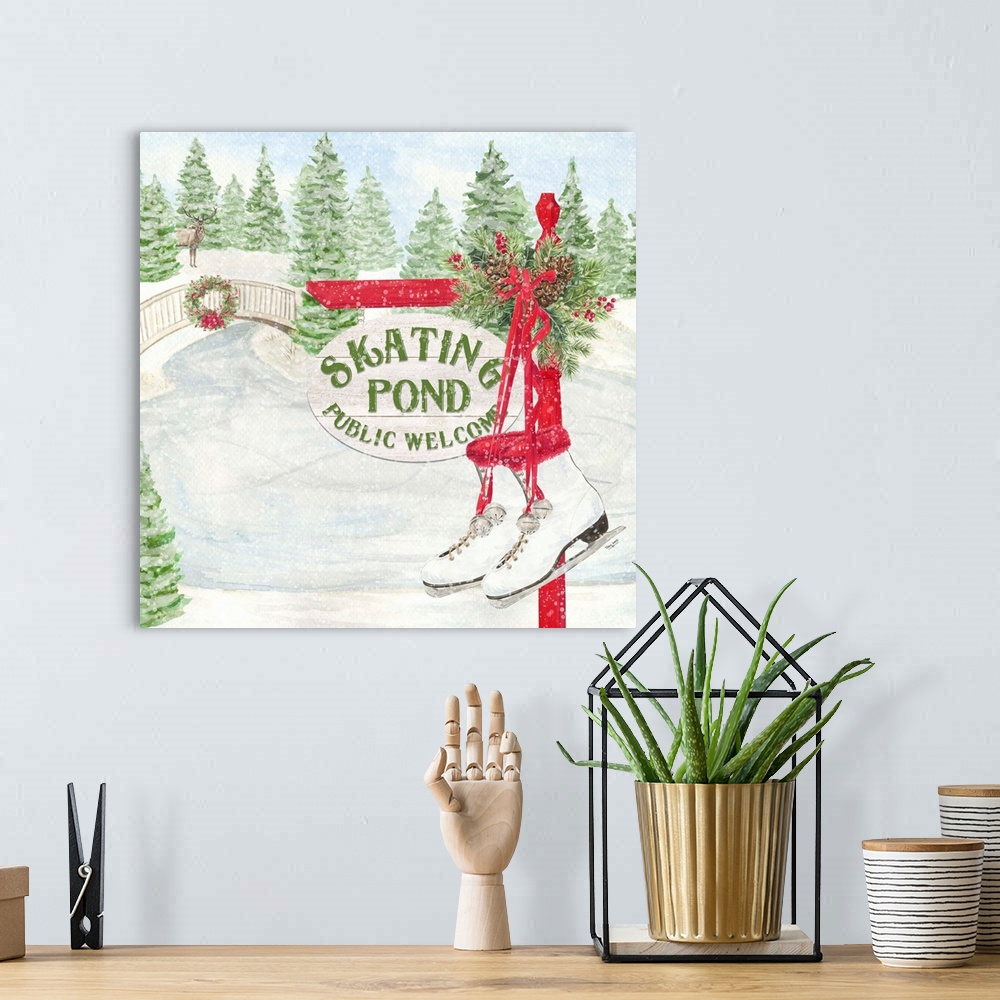 A bohemian room featuring Sleigh Bells Ring I Skating Pond