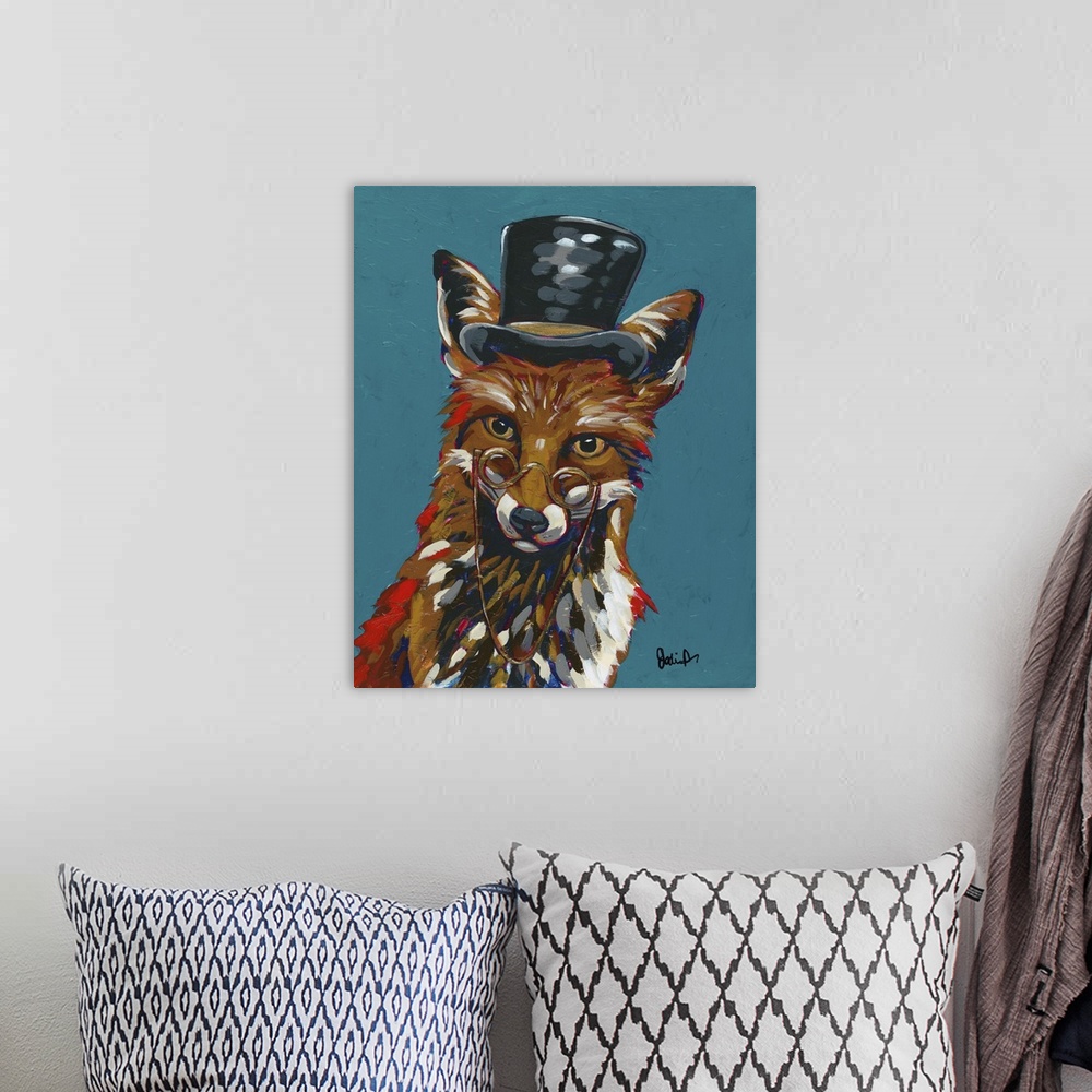 A bohemian room featuring Spy Animals IV - Sly Fox