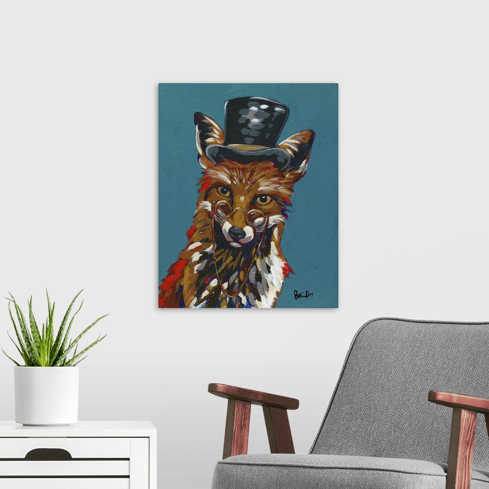 A modern room featuring Spy Animals IV - Sly Fox